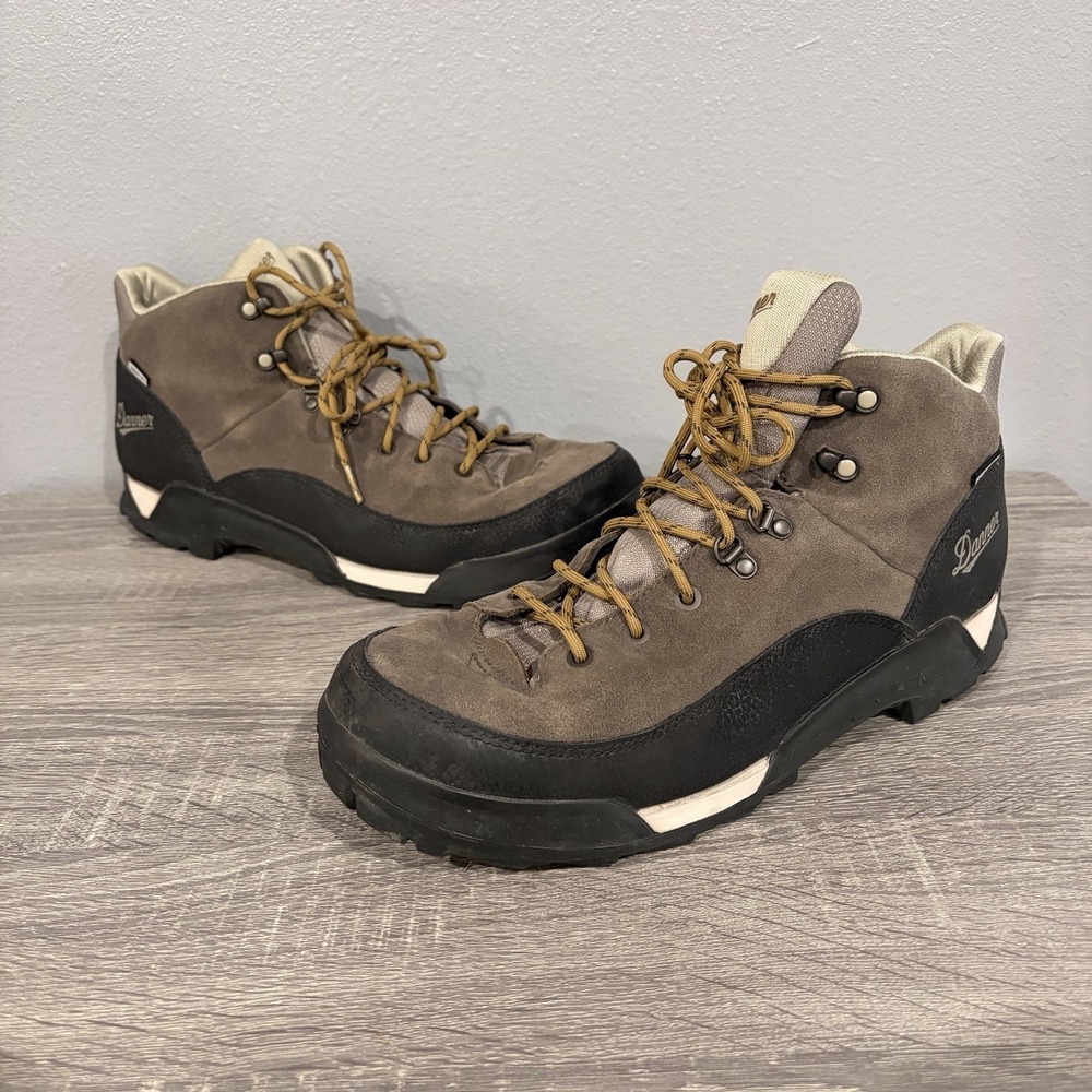 Danner Panorama Mid 6" Hiking Boots Mens 13 Olive Black Good Suede Waterproof